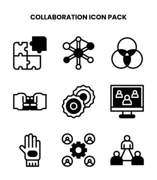 Collaboration DuoTone Design Icons Pack Ilustración de archivo