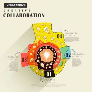 Collaboration flat design 스톡 일러스트