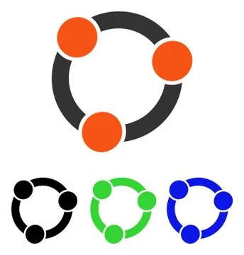 Collaboration Flat Vector Icon Stock Illustration