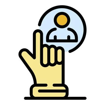 Collaboration icon color outline vector Illustrazione stock