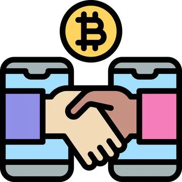 Collaboration icon, Cryptocurrency related vector Stock Illustration