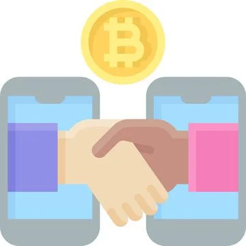 Collaboration icon, Cryptocurrency related vector Stock Illustration