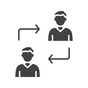 Collaboration icon vector image. Illustrazione stock