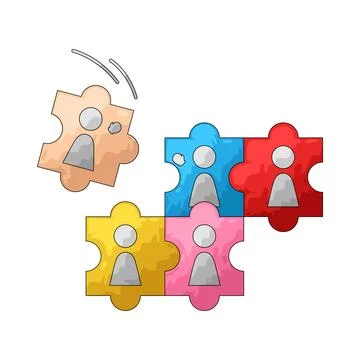 Collaboration illustration 스톡 일러스트