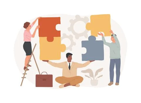 Collaboration isolated concept vector illustration. Ilustración de archivo