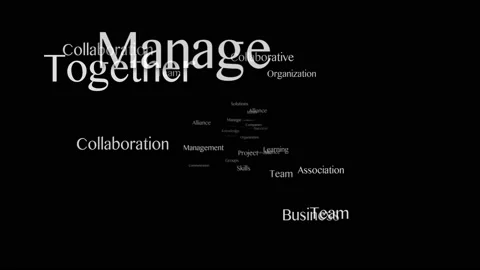 COLLABORATION Keywords Animation, Backgr... | Stock Video | Pond5