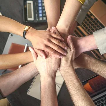 Collaboration, teamwork, and partnership. Trust and unity in collective goals Stock Photos