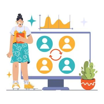 Collaboration Tools concept. Flat vector illustration Stockillustratie
