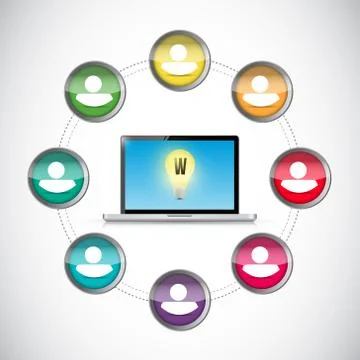 Collaboration work teamwork concept Stock Illustration