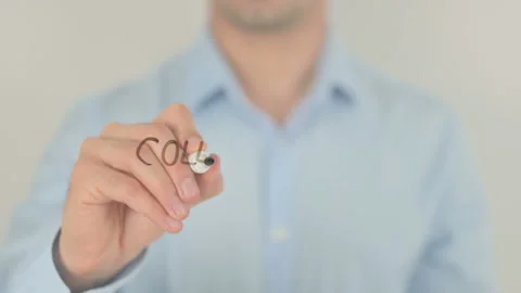 Collaboration, Writing on Transparent Screen Video stock 158399271