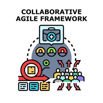 Collaborative agile framework for business development and management Stock Illustration