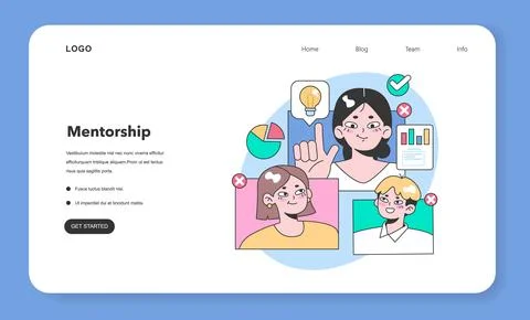 Collaborative brainstorming concept. Flat vector illustration. Stock Illustration