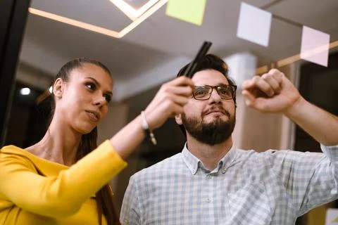 Collaborative brainstorming session in a modern office space during a creative Stock Photos