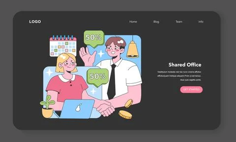 Collaborative business deal concept. Flat vector illustration Stock Illustration