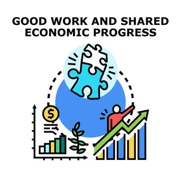 Collaborative business growth with shared economic progress イラスト素材