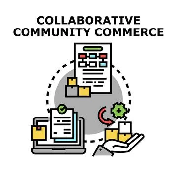 Collaborative community commerce business process planning Stock Illustration