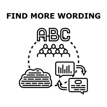 Collaborative content creation and wording development process Stock Illustration
