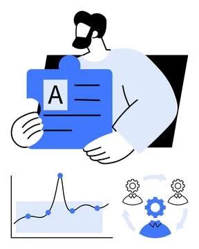 Collaborative Data Analysis and Problem Solving Through Visual Communication イラスト素材