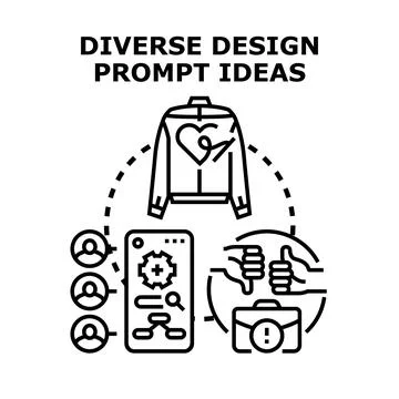 Collaborative design ideas generating creative solutions Stock Illustration