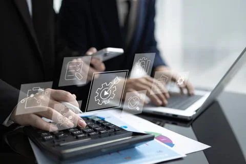 Collaborative digital business strategy session 写真素材