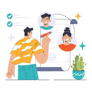 Collaborative Editing concept. Flat vector illustration Illustrazione stock