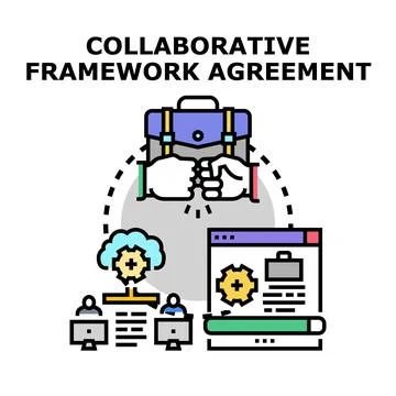Collaborative framework agreement concept vector illustration Stock Illustration