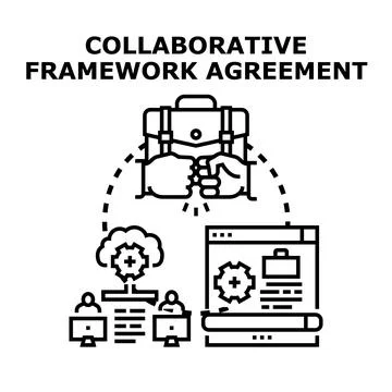 Collaborative framework agreement concept vector illustration イラスト素材