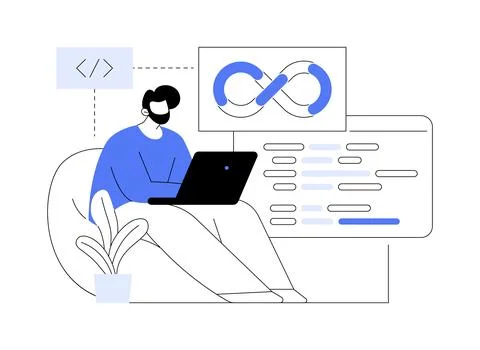 Collaborative framework isolated cartoon vector illustrations. Stock Illustration