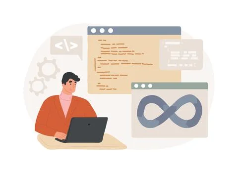 Collaborative framework isolated cartoon vector illustrations. イラスト素材