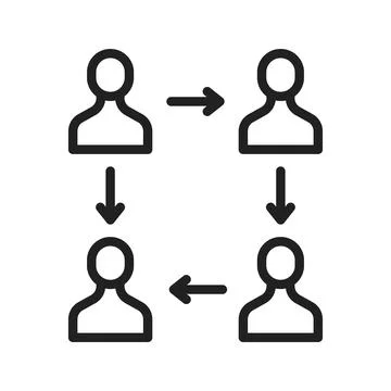 Collaborative icon vector image. Stock Illustration