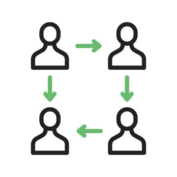 Collaborative icon vector image. Stock Illustration