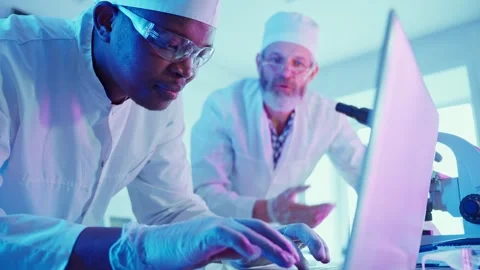 Collaborative Laboratory Research in Chemistry and Medicine With Advanced Stock Footage 282506845