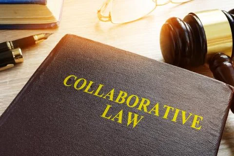 Collaborative Law or collaborative practice, divorce or family law on a desk. Stock Photos