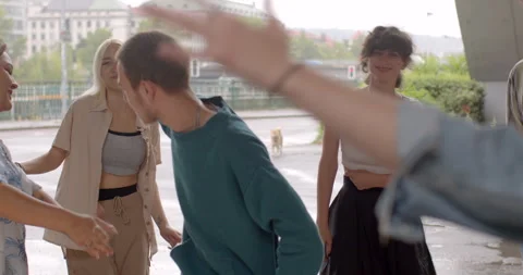 Collaborative learning background. Students during Interactive dance workshop. Stock Footage 250027825