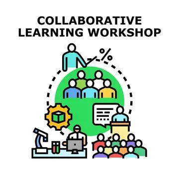Collaborative learning workshop process for knowledge development and educati イラスト素材