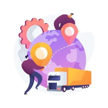Collaborative logistics abstract concept vector illustration. Stock Illustration