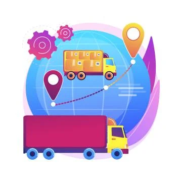 Collaborative logistics abstract concept vector illustration. Stock Illustration