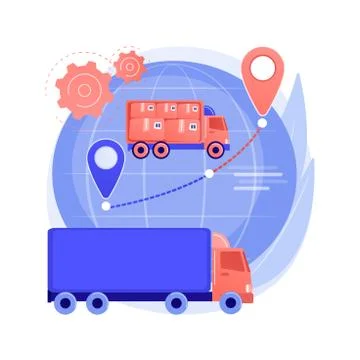 Collaborative logistics abstract concept vector illustration. Stock Illustration