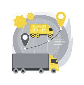 Collaborative logistics abstract concept vector illustration. Stock Illustration