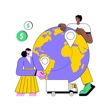 Collaborative logistics abstract concept vector illustration. 스톡 일러스트