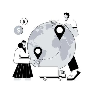 Collaborative logistics abstract concept vector illustration. Stock Illustration