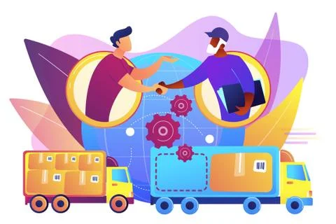 Collaborative logistics concept vector illustration Stock Illustration