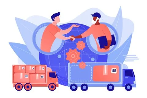 Collaborative logistics concept vector illustration Stock Illustration
