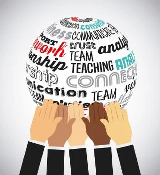 Collaborative people design Stock Illustration