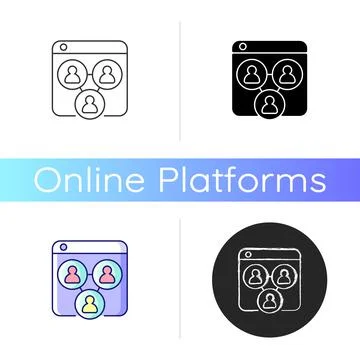Collaborative platforms icon Illustrazione stock