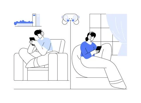 Collaborative playing abstract concept vector illustration. Ilustración de archivo