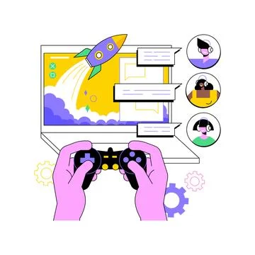 Collaborative playing isolated cartoon vector illustrations. Illustrazione stock