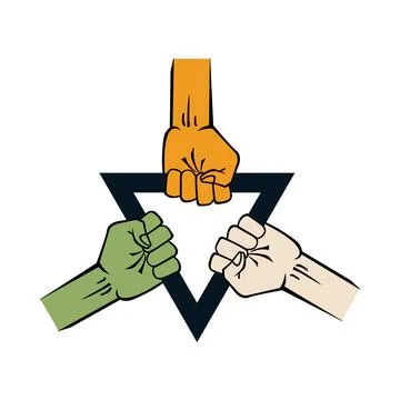 Collaborative Power Symbol Stock Illustration