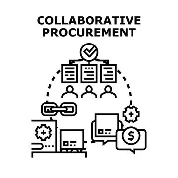 Collaborative procurement process for business supply chains 库存插图