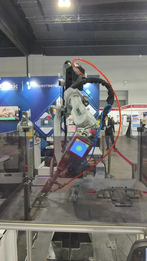 A collaborative robotic welding system Stock-Footage 336838785